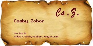 Csaby Zobor névjegykártya